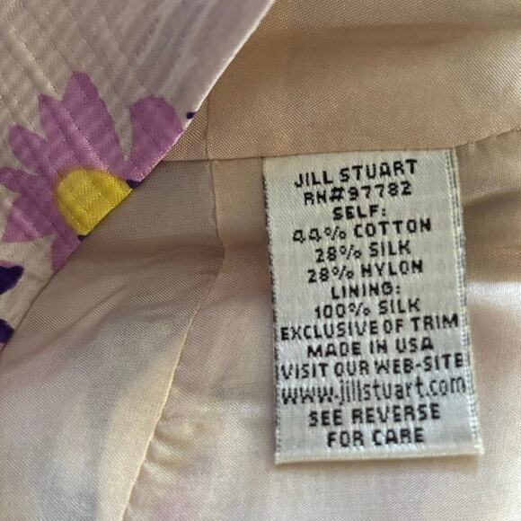 Jill Stuart Collection Size 6 Priscilla Crop Top Floral Josephine Print Silk - Picture 5 of 6